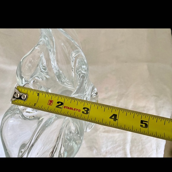 Murano Hand Blown Crystal Clear Glass Basket -  Collectible Glass - Picture 8 of 10